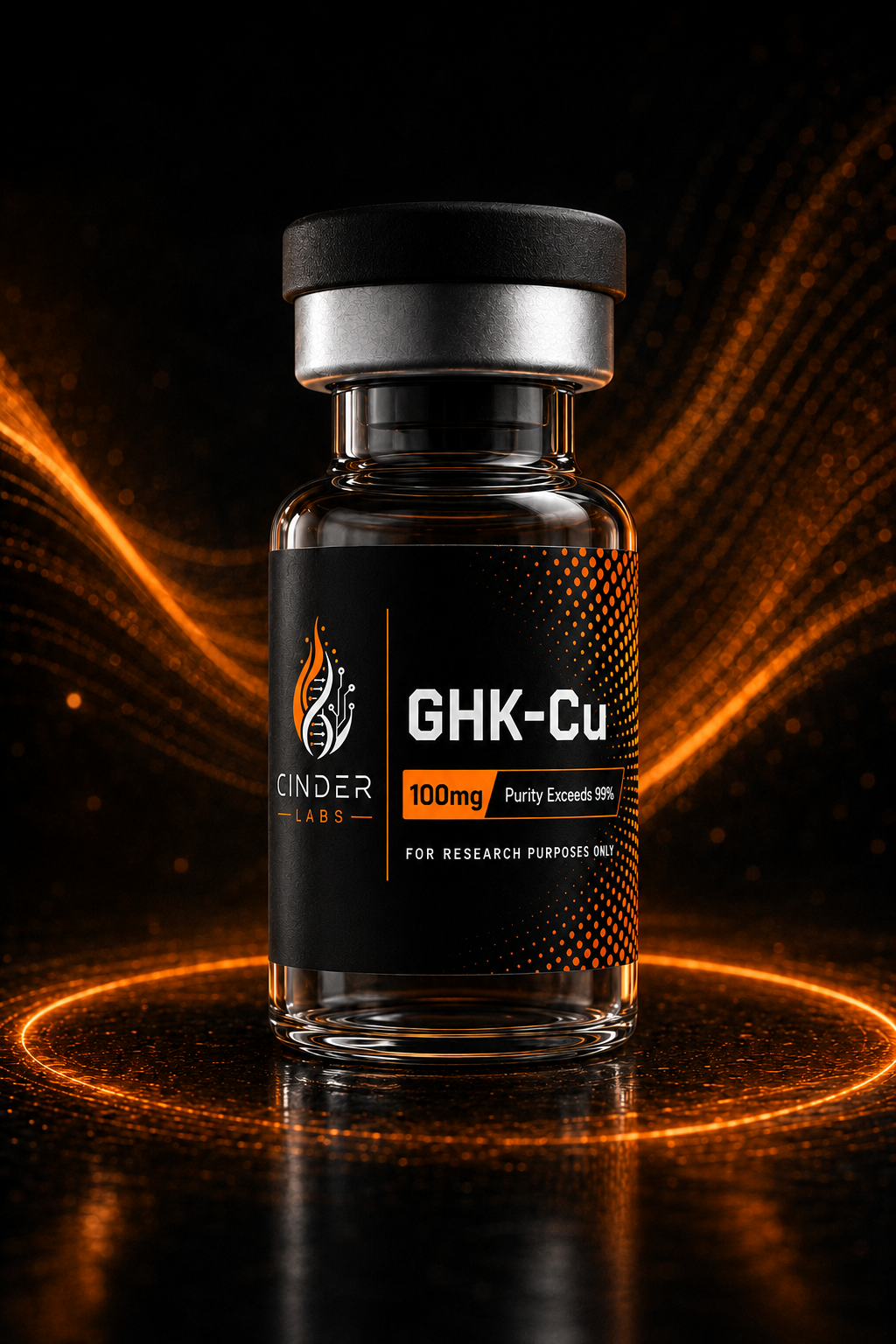 Cinder Labs GHK-Cu research vial, 100mg